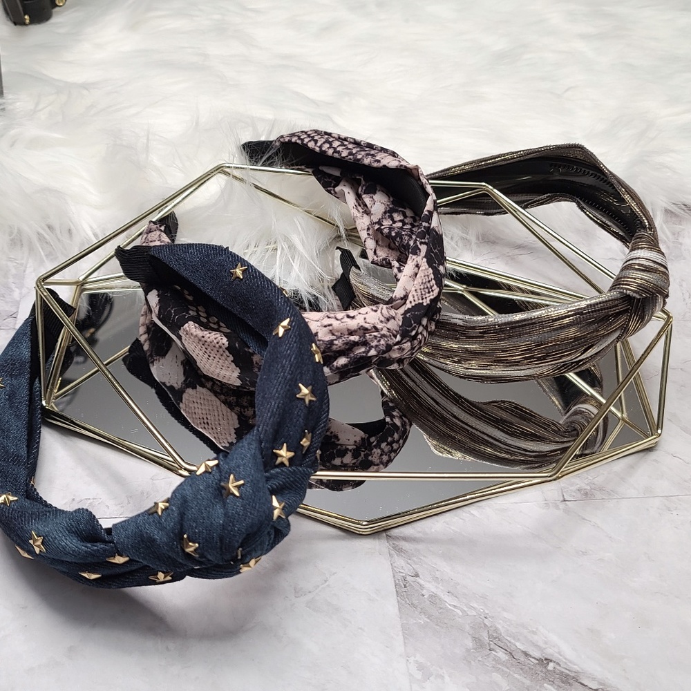 FASHION BLUSH PINK SNAKE PRINT HEADBAND